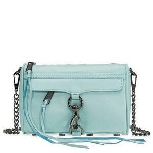 $295 REBECCA MINKOFF LEATHER MINI M.A.C. Clutch SHOULDER CROSSBODY